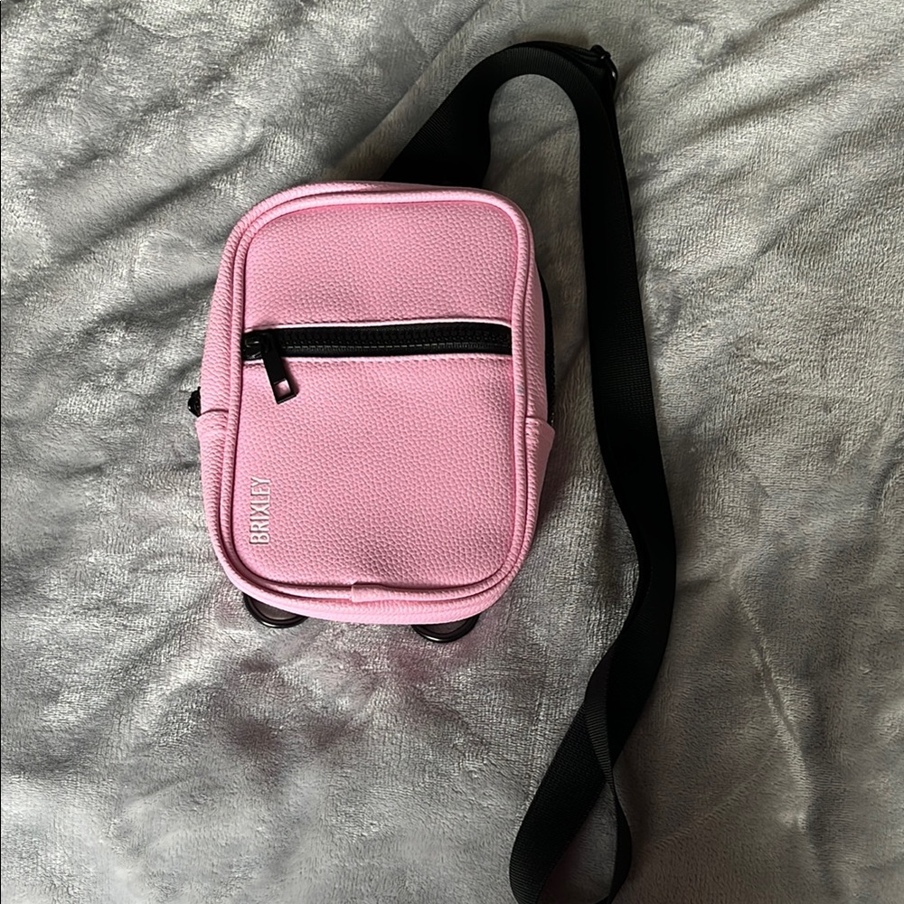 Brixley Pink Crossbody Bag with Black Strap